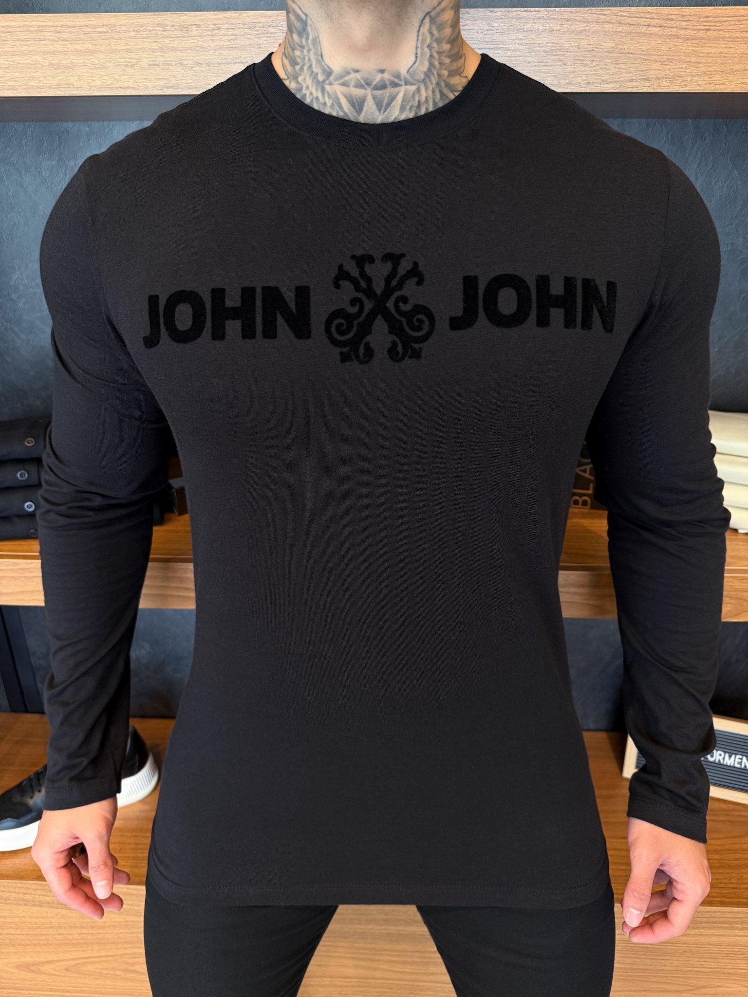 Camiseta Manga Longa John John - Preta