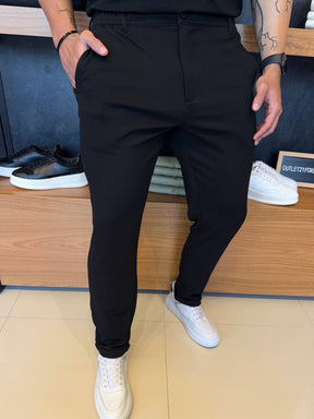 Calça Alfaiataria Mônaco Barra Italiana - Preta