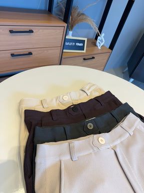 Calça Alfaiataria Granitto Tecido Texturizado - Areia