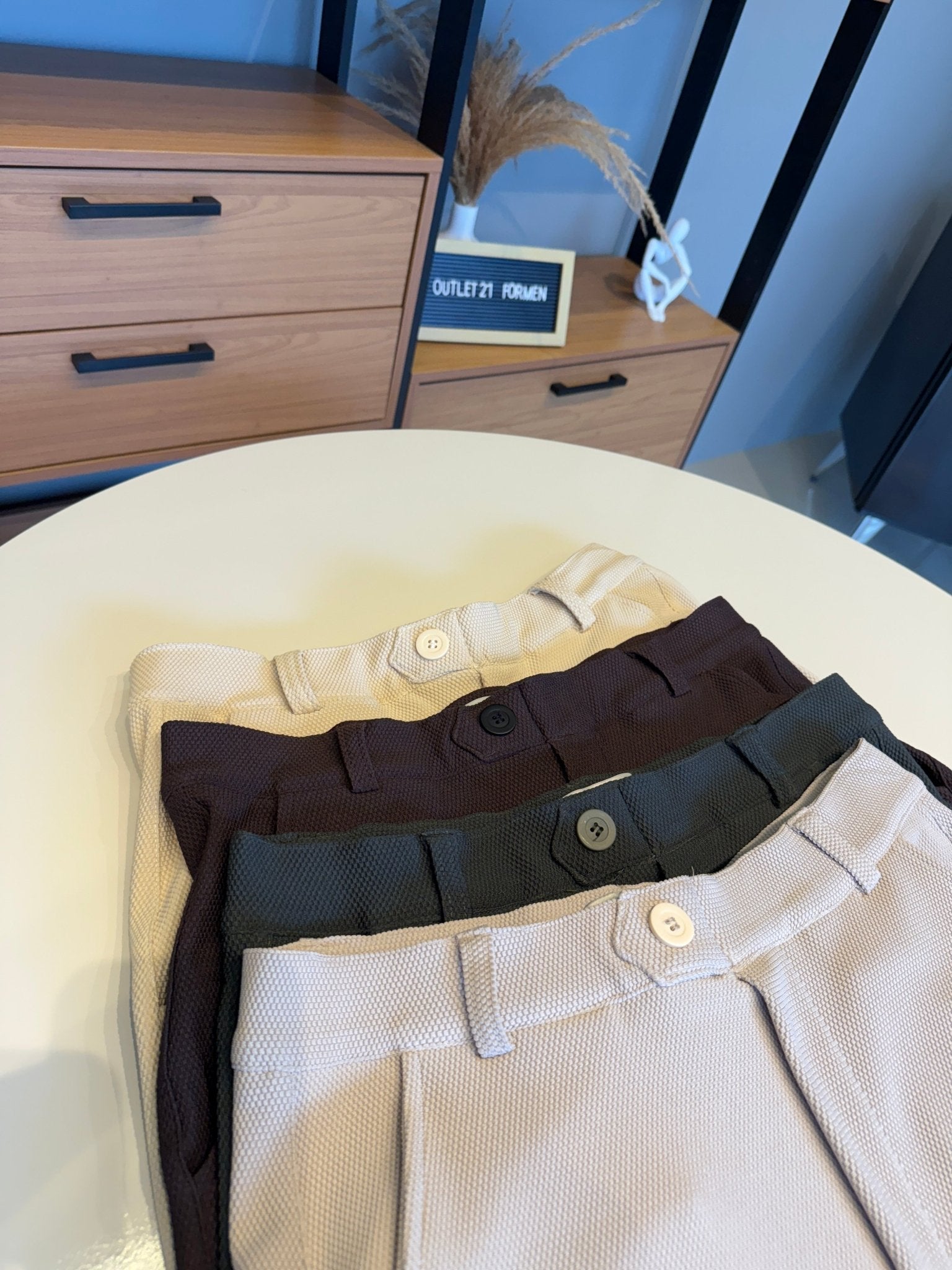 Calça Alfaiataria Granitto Tecido Texturizado - Marrom