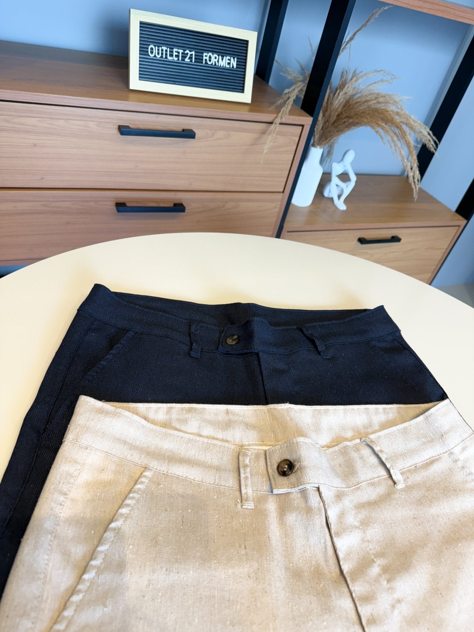 Calça Alfaitaria Linho - Bege