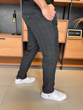 Calça Alfaitaria London Xadrez - Chumbo