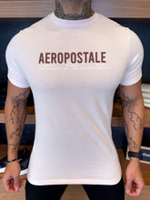 Camiseta Aeropostale Escrita Central - Rosa Claro