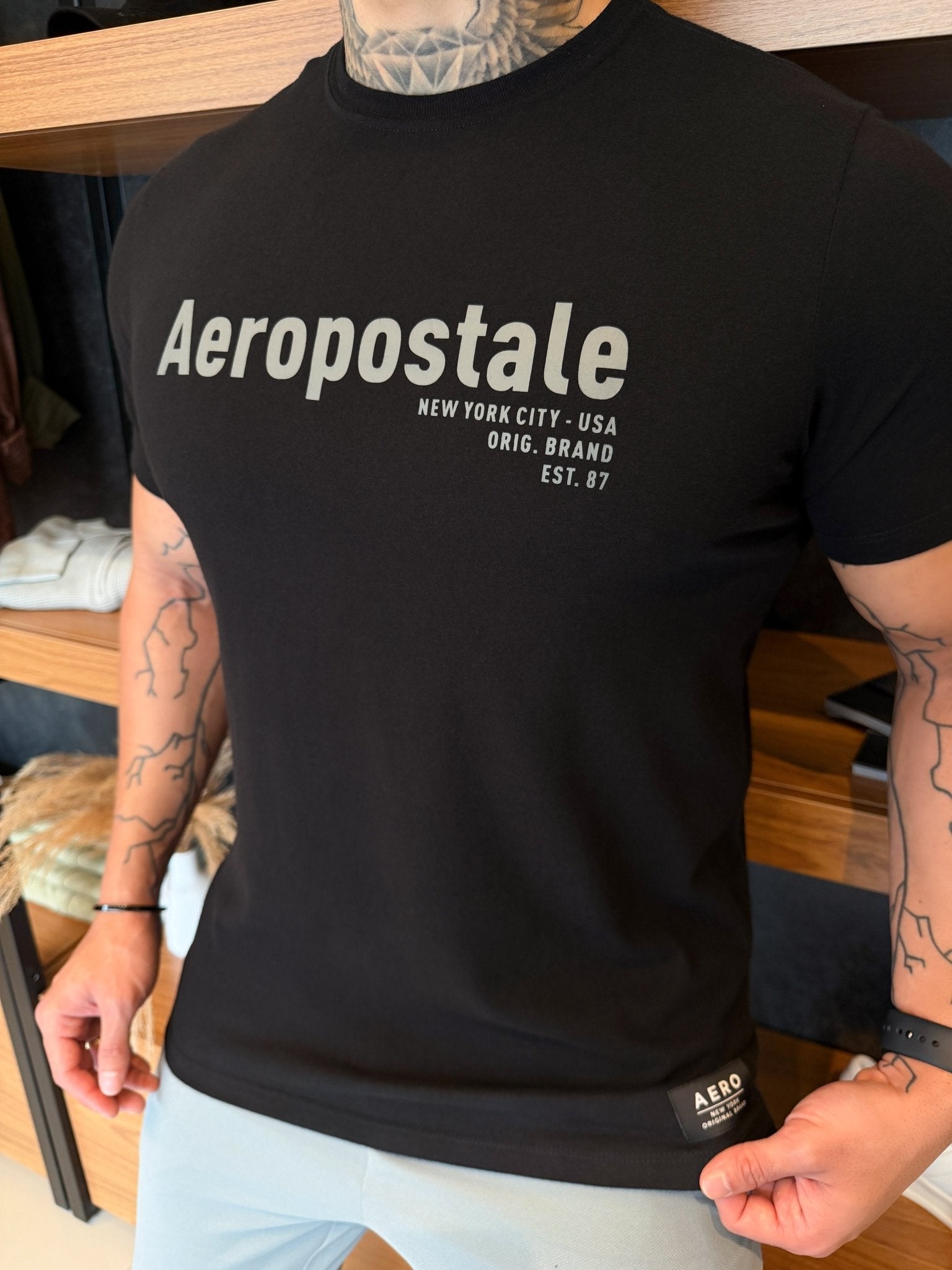 Camiseta Aeropostale New York City Usa Brand - Preta