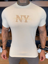 Camiseta Aeropostale NY Bordada - Creme