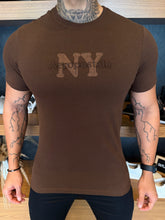 Camiseta Aeropostale NY Bordada - Marrom
