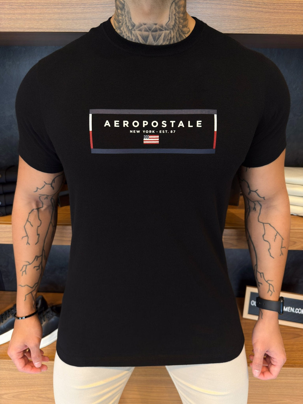Camiseta Aeropostale NYC Est 87 - Preta