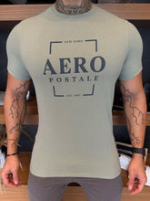 Camiseta Aeropostale Square Escrita Central - Verde
