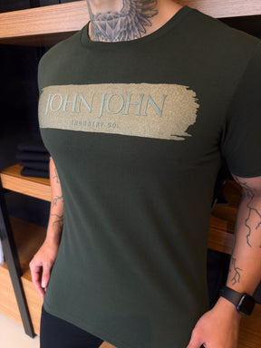 Camiseta John John Industry Co - Militar