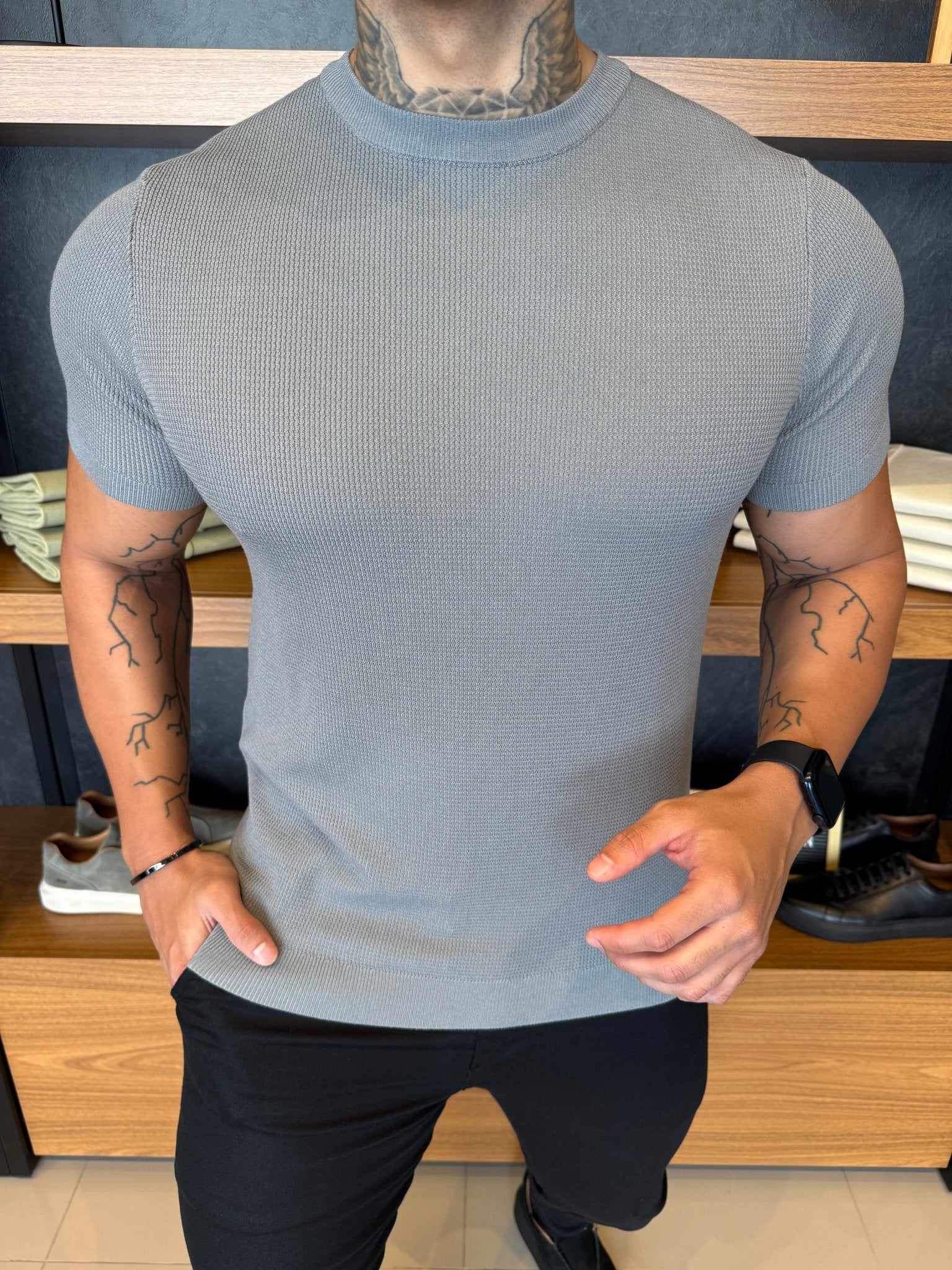 Camiseta Marbella Tricot Nobre - Cinza