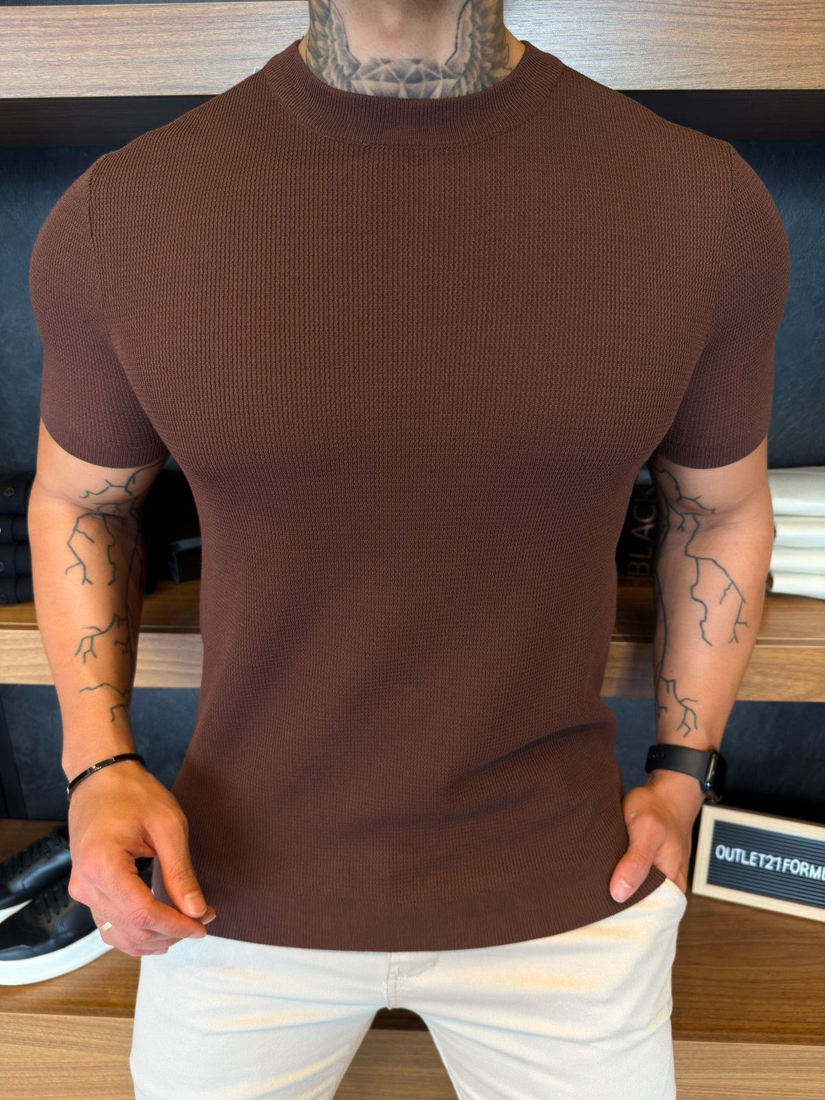 Camiseta Marbella Tricot Nobre - Marrom