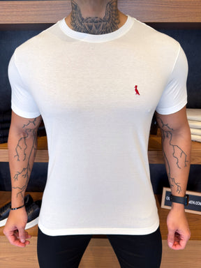 Camiseta Reserva Logo Peito Vermelho - Branca