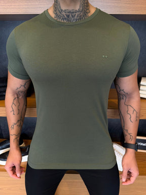 Camiseta Simple Algodão Pima - Militar