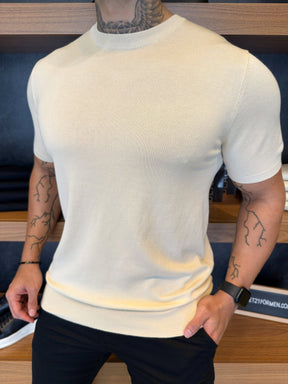 Camiseta Tricot Soft - Areia