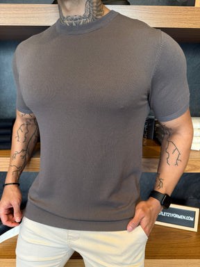 Camiseta Tricot Soft - Cinza