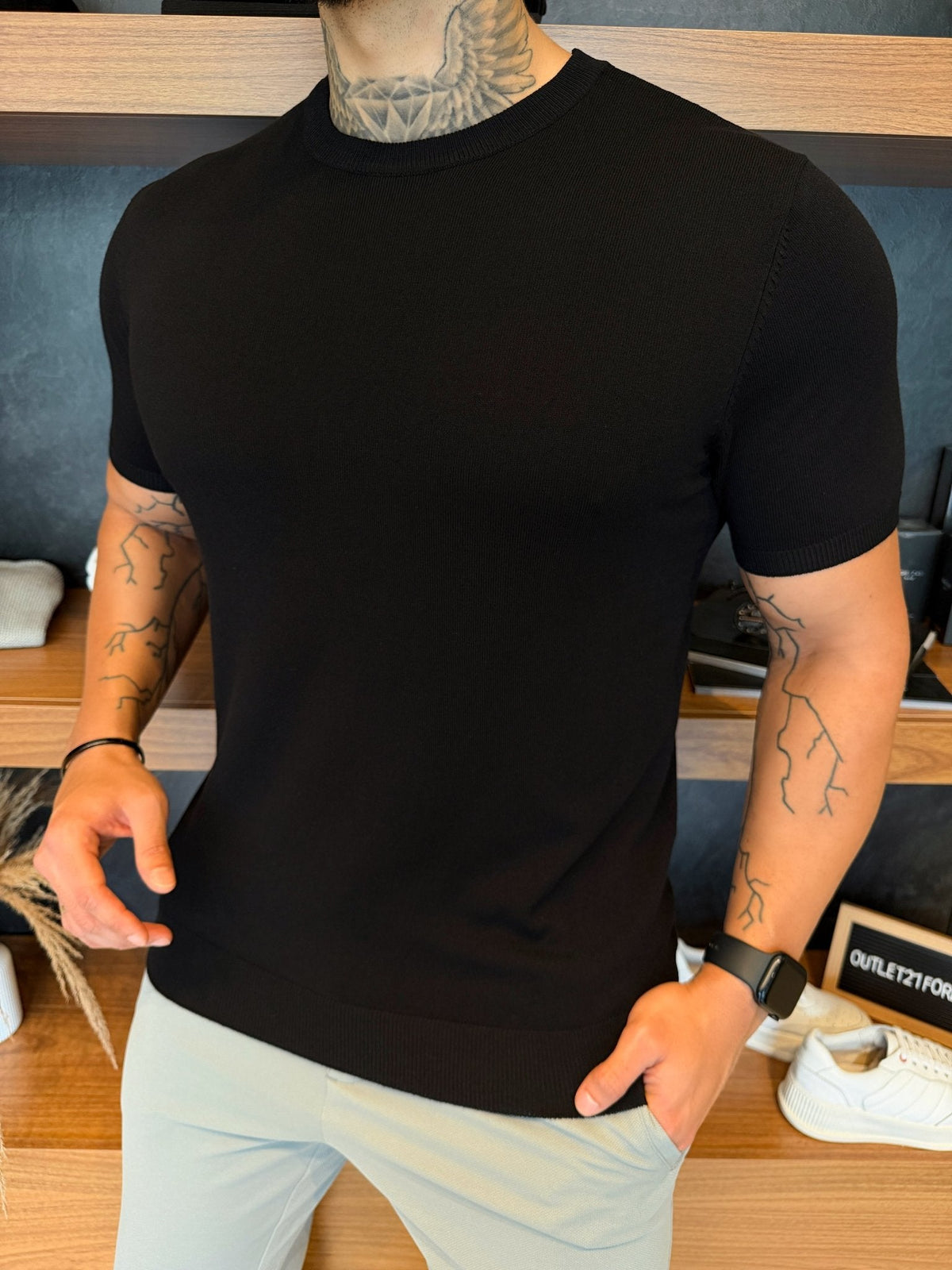 Camiseta Tricot Soft - Preta